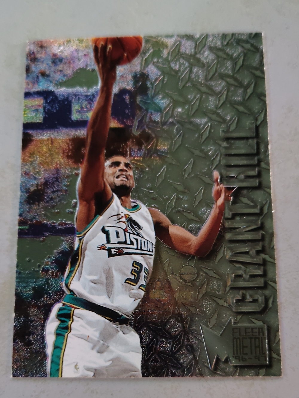 Grant Hill 1996-97 Fleer Metal Basketball #168 Detroit Pistons Basketball Card